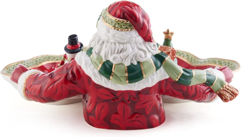 Fitz & Floyd Fitz and Floyd Holiday Home African American Santa Serving Bowl, Multicolored - Image 2